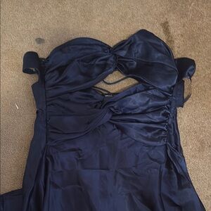 Selfie Leslie Strapless Navy Dress